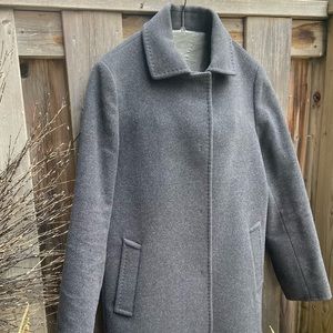 Italian wool and cashmere mix classic car coat.